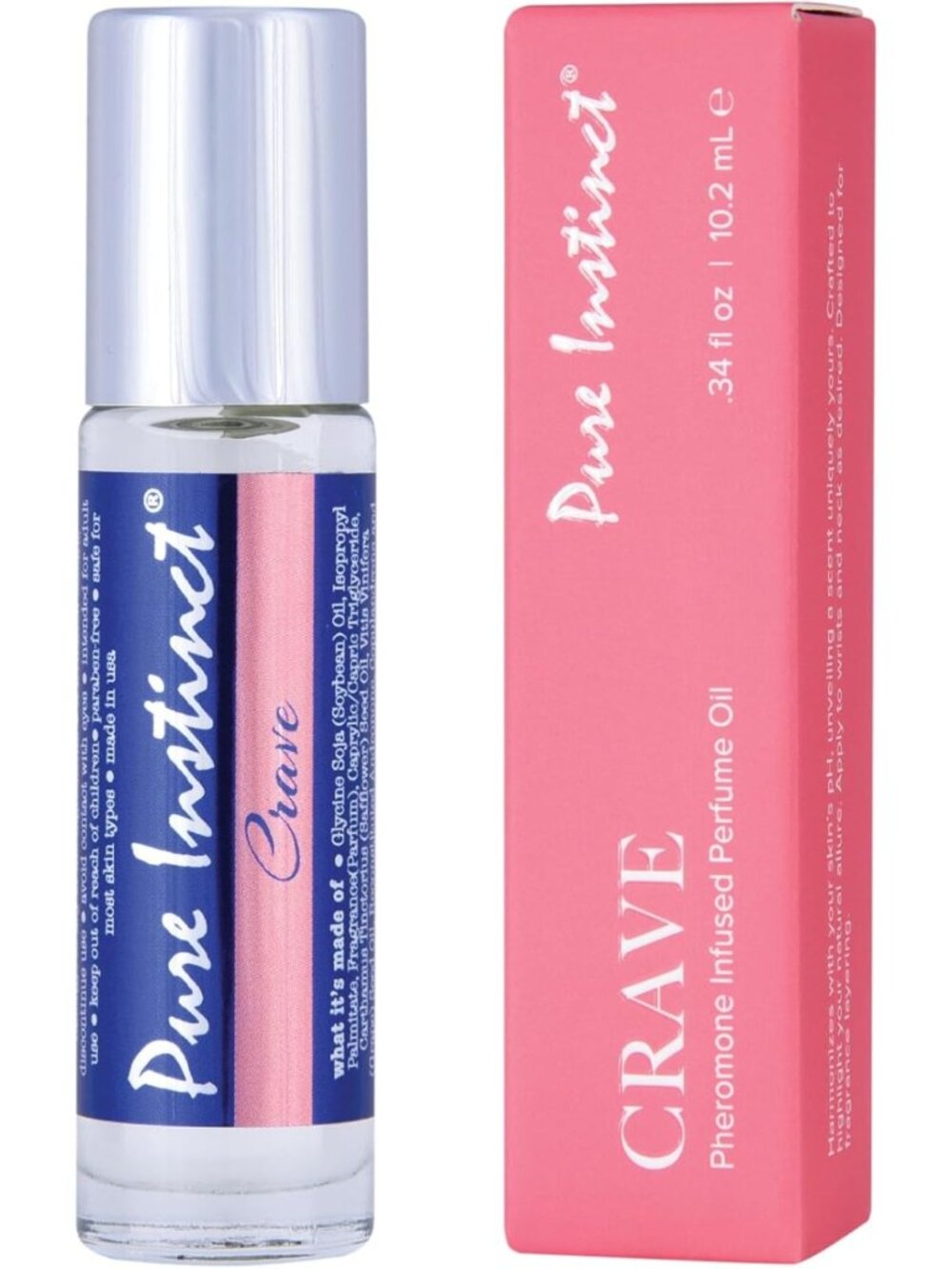 Pheromone Infused Essential Oil Roll-On Perfume - TSA Friendly, Crave Scent for